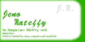 jeno mateffy business card